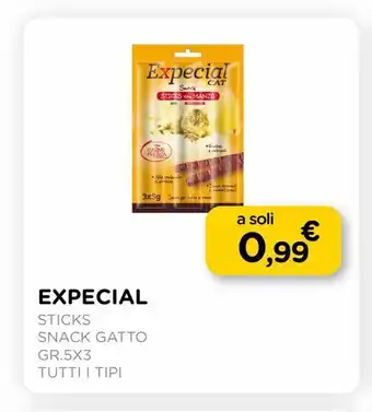 Arcaplanet Expecial sticks snack gatto gr.5x3 tutti i tipi offerta