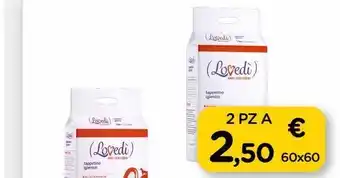 Arcaplanet Lovedì tappetini igienici per cani cm.60x60 pz.10 offerta
