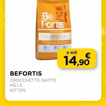 Arcaplanet Befortis crocchette gatto 1.5kg kitten offerta