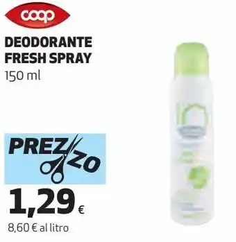 Coop Deodorante fresh spray offerta