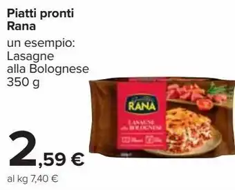 Carrefour Iper Piatti pronto rana offerta