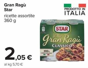 Carrefour Iper Gran ragú star offerta