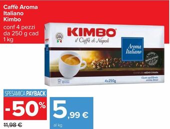 Carrefour Iper Caffé aroma italiano kimbo offerta