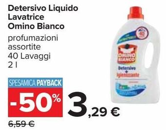Carrefour Iper Detersivo liquido lavatrice omino bianco offerta