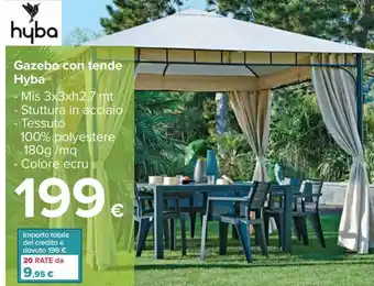 Gazebo con tende hyba