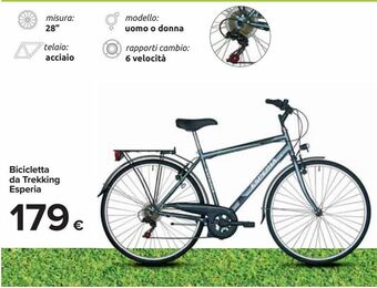 Carrefour Iper Bicicletta da trakkeing esperia offerta