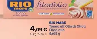 Carrefour Iper Rio mare tonno all'olio di oliva filod'olio offerta