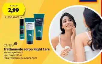 ALDI Ombia trattamento corpo night care offerta