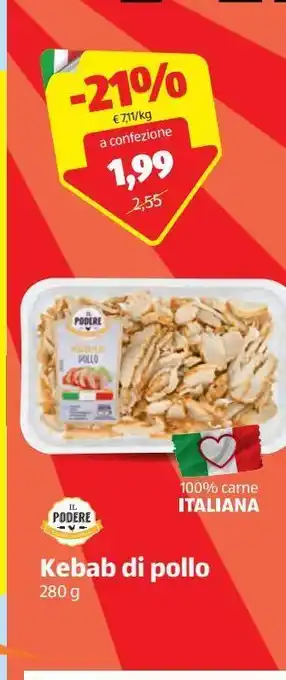 ALDI Kebab di pollo il podere 280g offerta