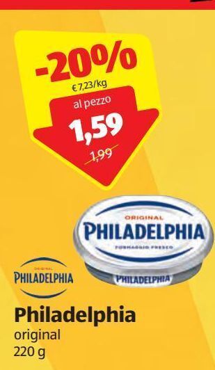 ALDI Philadelphia original 220 g offerta