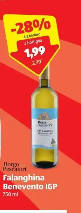 ALDI Borgo dei pescatori rosso falanghina del beneventano igp 750 ml offerta
