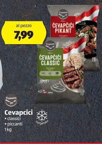 Primana cevapcici classici, piccanti 1 kg