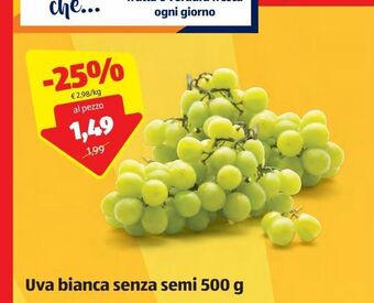 Uva bianca senza semi 500g