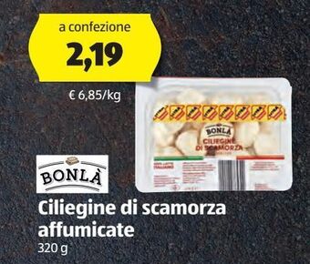 ALDI Bonla ciliegine di scamorza affumicate 320 g offerta