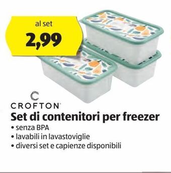 ALDI Crofton set di contenitori per freezer offerta