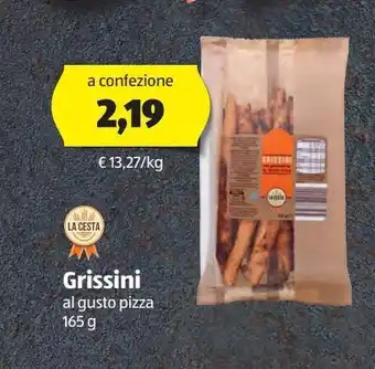 ALDI Grissini al gusto pizza la cesta 165 g offerta