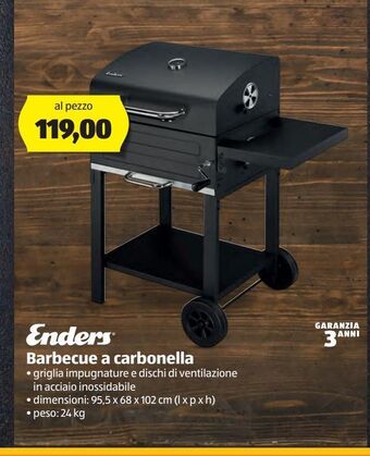 ALDI Enders barbecue a carbonella offerta