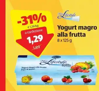 ALDI Yogurt magro alla frutta 8x125g offerta