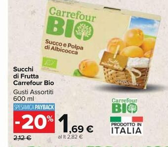 Carrefour Market Succhi di frutta carrefour bio offerta