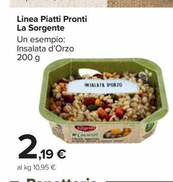 Carrefour Market Linea piatti pronti la sorgente offerta