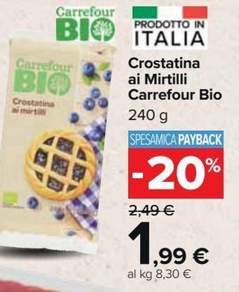 Crostatina ai mirtilli carrefour bio