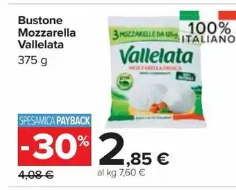 Carrefour Market Bustone mozzarella vallelata offerta