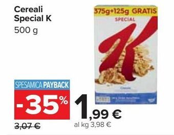 Carrefour Market Cereali special k offerta