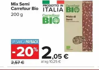 Carrefour Market Mix semi carrefour bio offerta