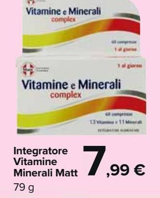 Carrefour Market Integratore vitamine minerali matt offerta