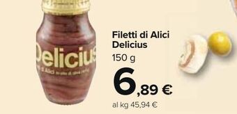 Carrefour Market Filetti di alici delicius offerta