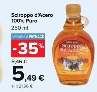 Sciroppo d'acero 100% puro