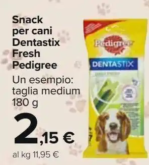 Carrefour Market Snack per cani dentastix fresh pedigree offerta