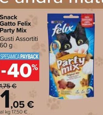 Carrefour Market Snack gatto felix party mix offerta