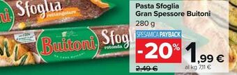 Carrefour Market Pasta sfoglia gran spessore buitoni offerta