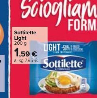 Carrefour Market Sottilette light offerta