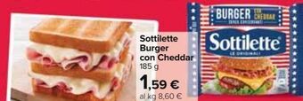 Carrefour Market Sottilette burger con cheddar offerta