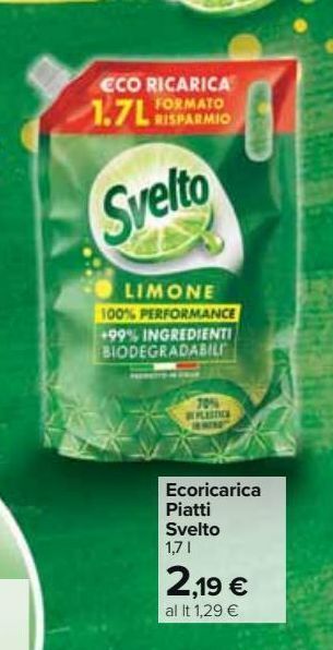 Carrefour Market Ecoricarica piatti svelto offerta
