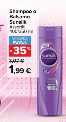Carrefour Market Shampoo o balsamo sunsilk offerta