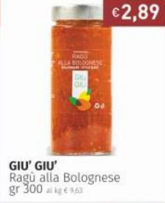 Prezzemolo e Vitale Giu' Giu' Ragù alla Bolognese gr 300 offerta