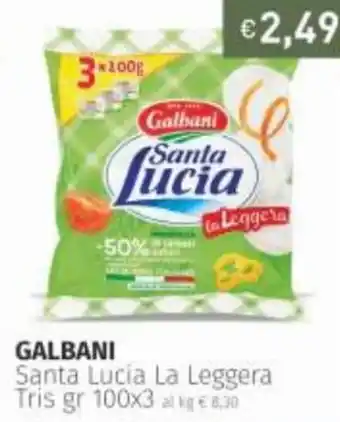 Prezzemolo e Vitale Galbani Santa Lucia La Leggera Tris gr 100x3 offerta