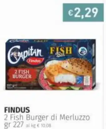 Prezzemolo e Vitale Findus 2 Fish Burger di Merluzzo gr 227 offerta