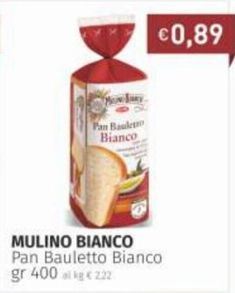 Prezzemolo e Vitale Mulino Bianco Pan Bauletto Bianco gr 400 offerta