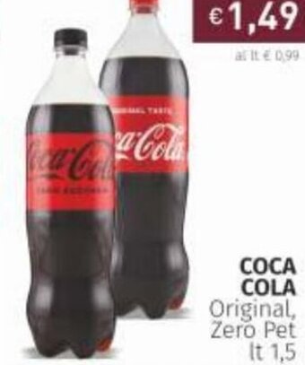 Prezzemolo e Vitale Coca Cola Original Zero Pet lt 1,5 offerta