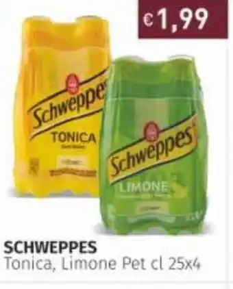 Prezzemolo e Vitale Schweppes Tonica, Limone Pet cl 25x4 offerta