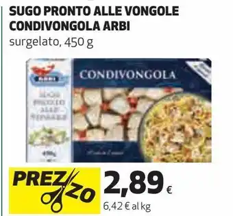 Coop Sugo pronto alle vongole condivongola arbi offerta