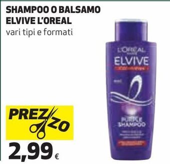Coop Shampoo o balsamo elvive l'oreal offerta
