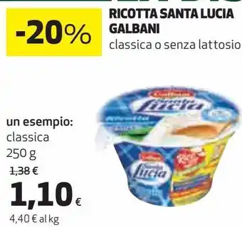 Coop Ricotta santa lucia galbani offerta