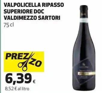 Coop Valpolicella ripasso superiore doc valdimezzo sartori offerta