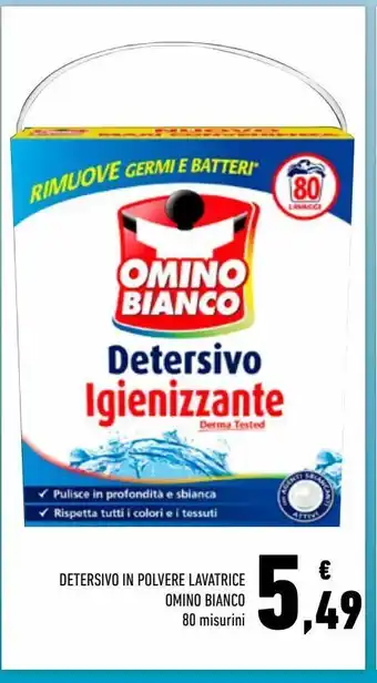 Conad Detersivo in polvere lavatrice omino bianco offerta