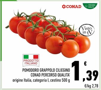 Conad Pomodoro grappolo ciliegino conad percorso qualità offerta